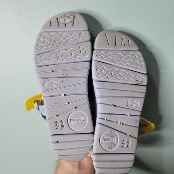 Camper Oruga Hp Strappy Platform Gingham Sandals Size 38 Green White Preppy - Picture 3 of 3